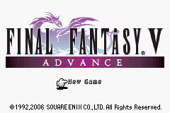 Final Fantasy V Advance - Custom Classes Title Screen